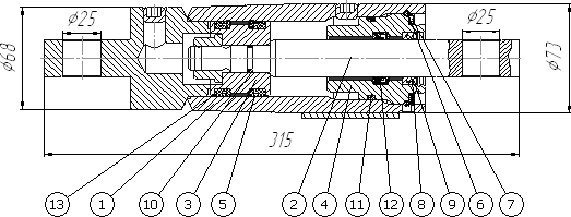 Гидроцилиндр I-50-25-40