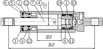 Гидроцилиндр I-63-32-630